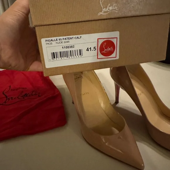 Christian Louboutin Pigalle 85 Patent Nude Pumps - Size 41.5EU, 11.5US - Picture 5 of 6